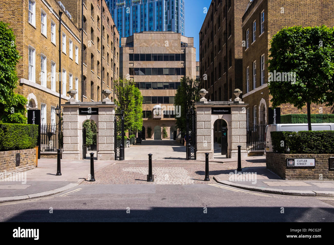 Devonshire Square, London, England, Großbritannien Stockfoto