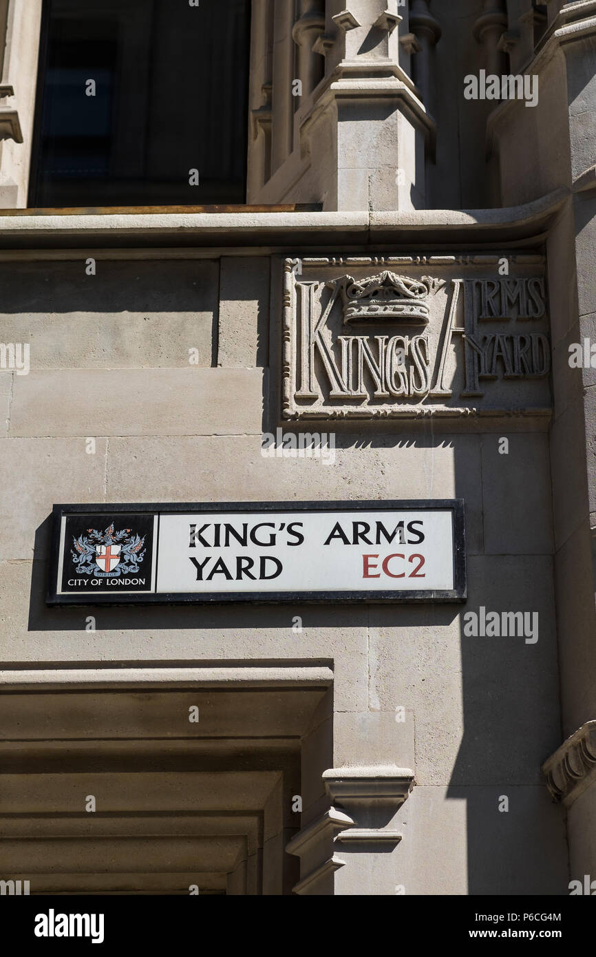King's Arms Hof Straße, London, England, Großbritannien Stockfoto