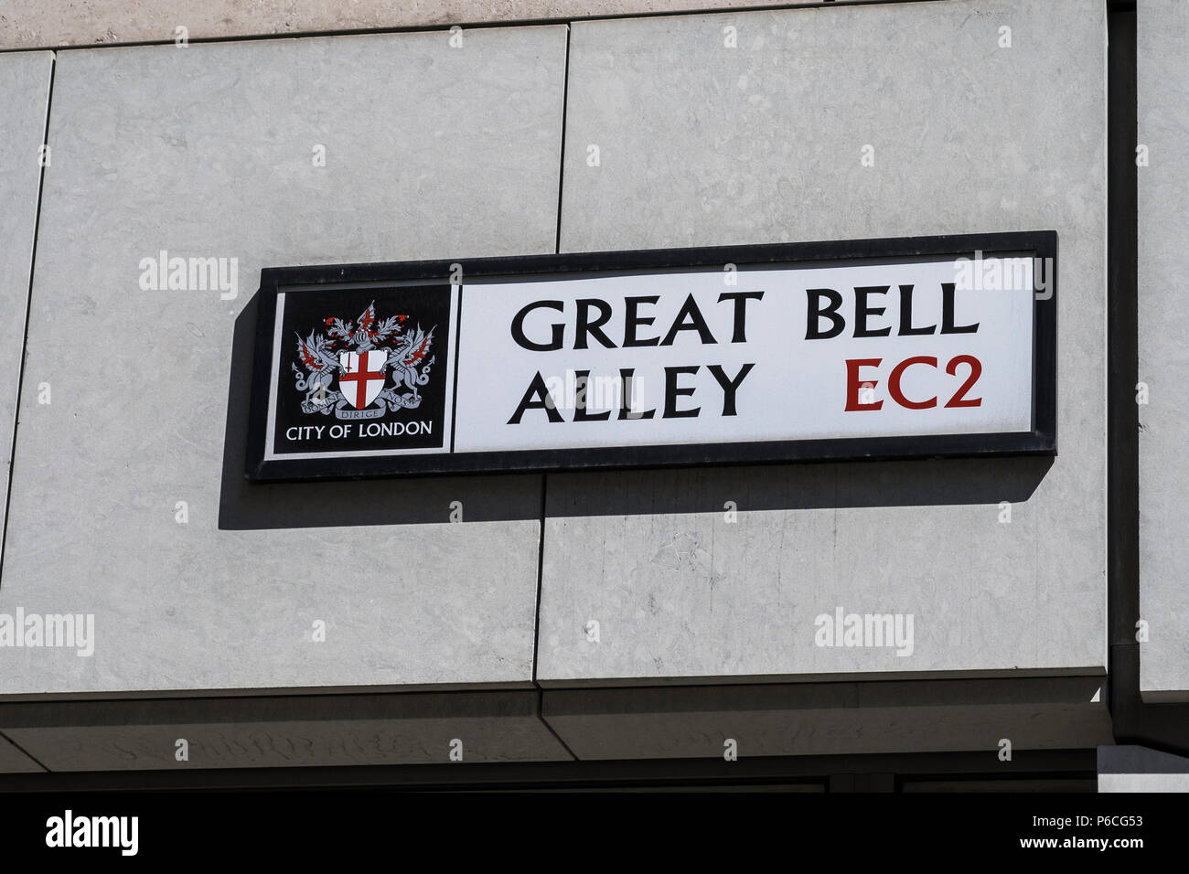 Große Glocke Gasse, Straße, London, England, Großbritannien Stockfoto