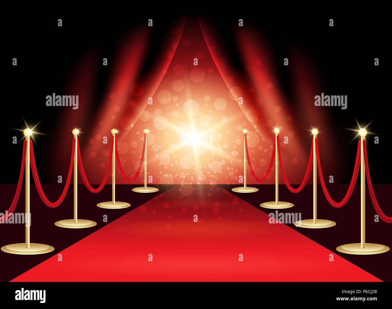 Roten Teppich mit Vergabephase, abstrakten Hintergrund. Vector Illustration. Stock Vektor