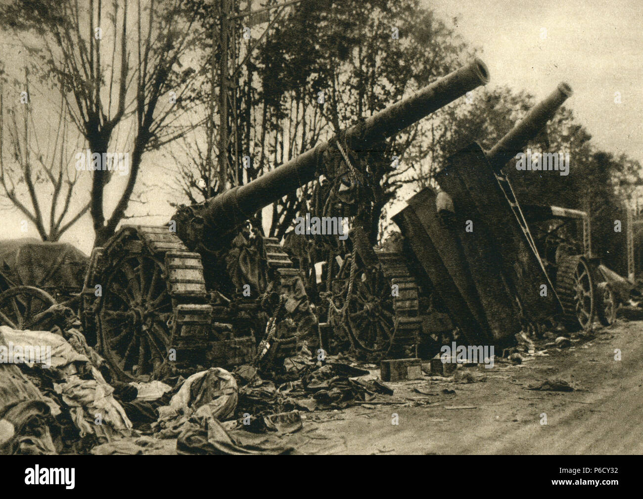 Ordnance, Schlacht von Material, Kriegsbeute, WK 1, Weltkrieg, Weltkrieg Stockfoto