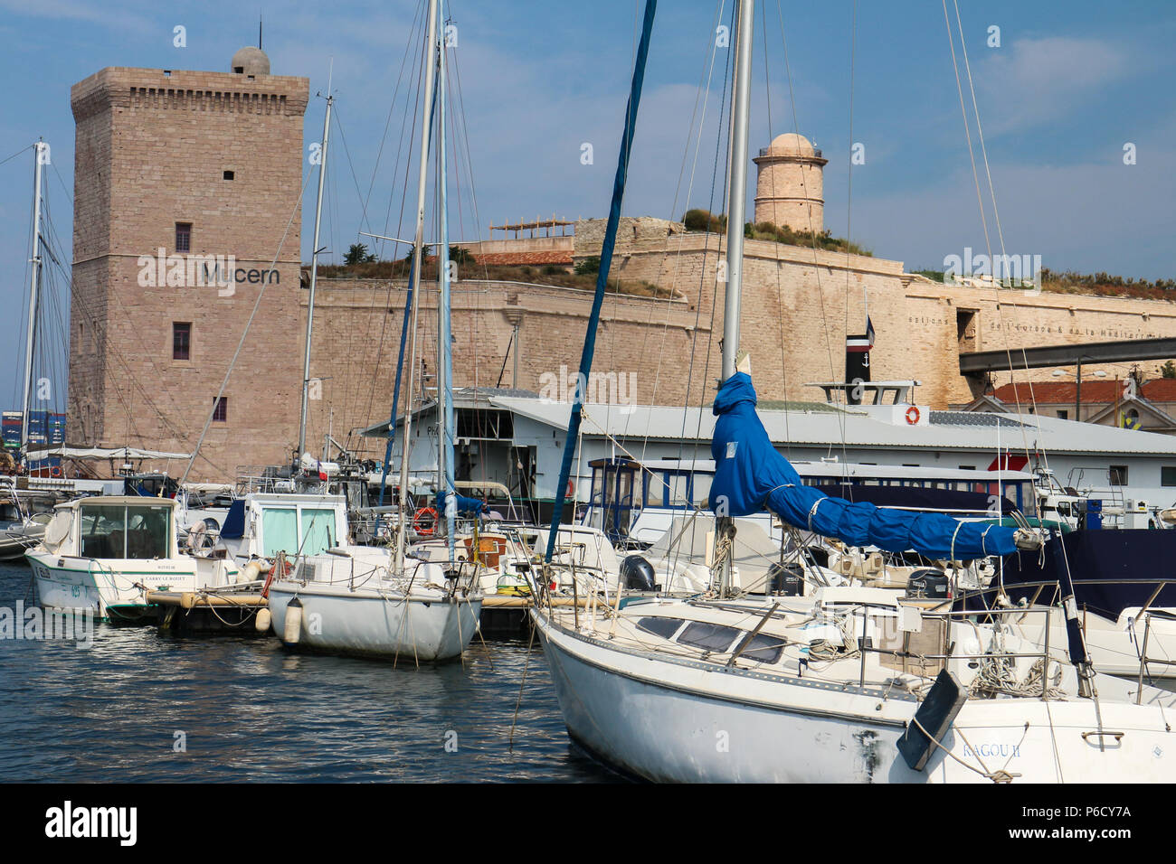 Von Marseille Vieux Port nach l'Estaque von der Maritime shuttle Stockfoto