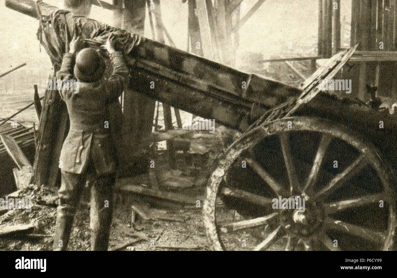 Kühlung, Weltkrieg i, Deutscher Soldat, Gun Barrel, WK 1, Weltkrieg, Weltkrieg Stockfoto