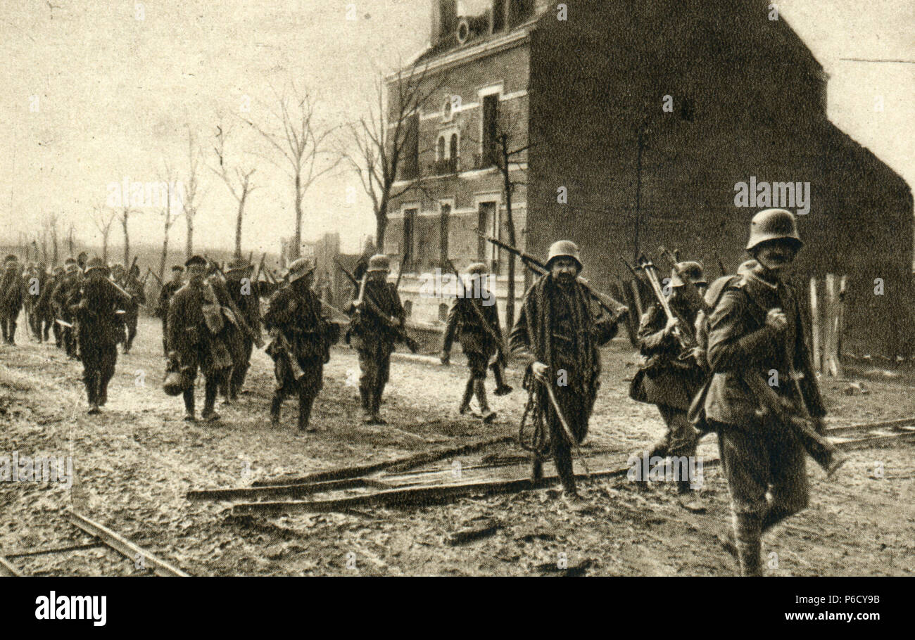 Weltkrieg i, deutsche Pioniere, langemark, WK 1, Weltkrieg, Weltkrieg Stockfoto