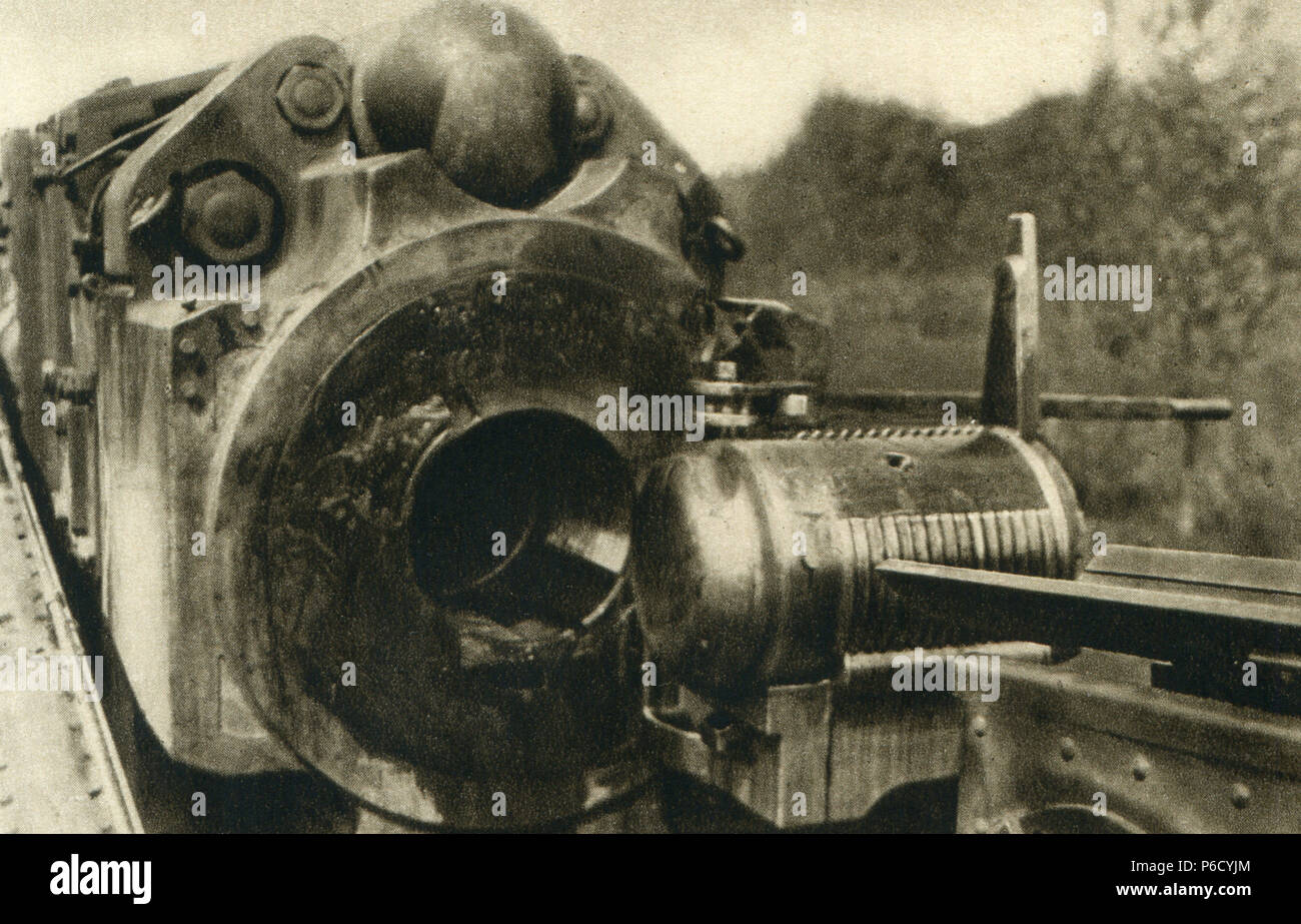 Weltkrieg, railroad Gun, WK 1, Weltkrieg, Weltkrieg Stockfoto