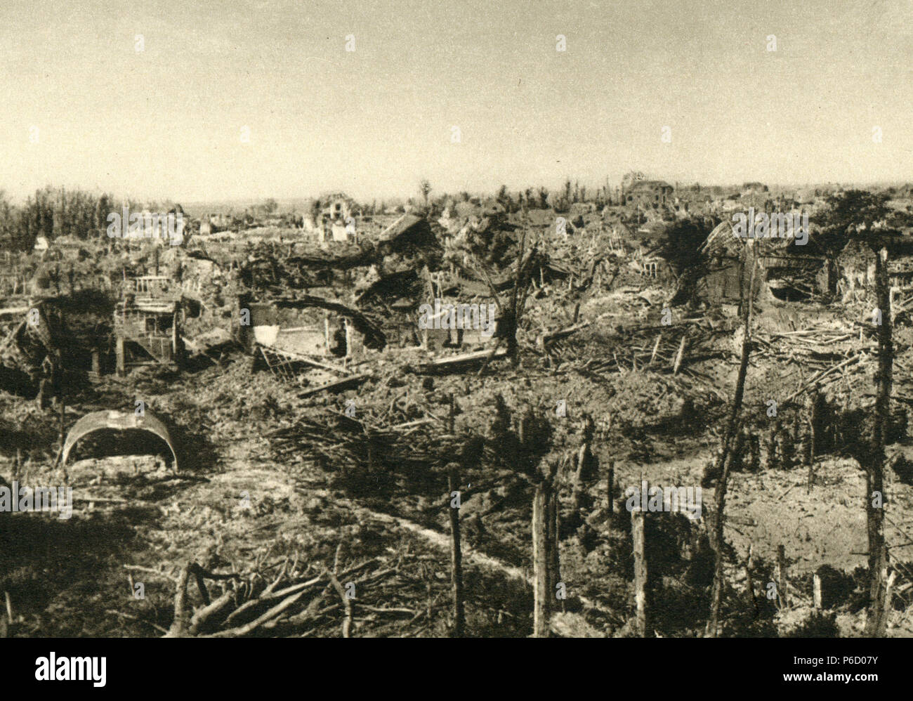 Zerstörung, Weltkrieg, Battlefield, WK 1, Weltkrieg, Weltkrieg Stockfoto