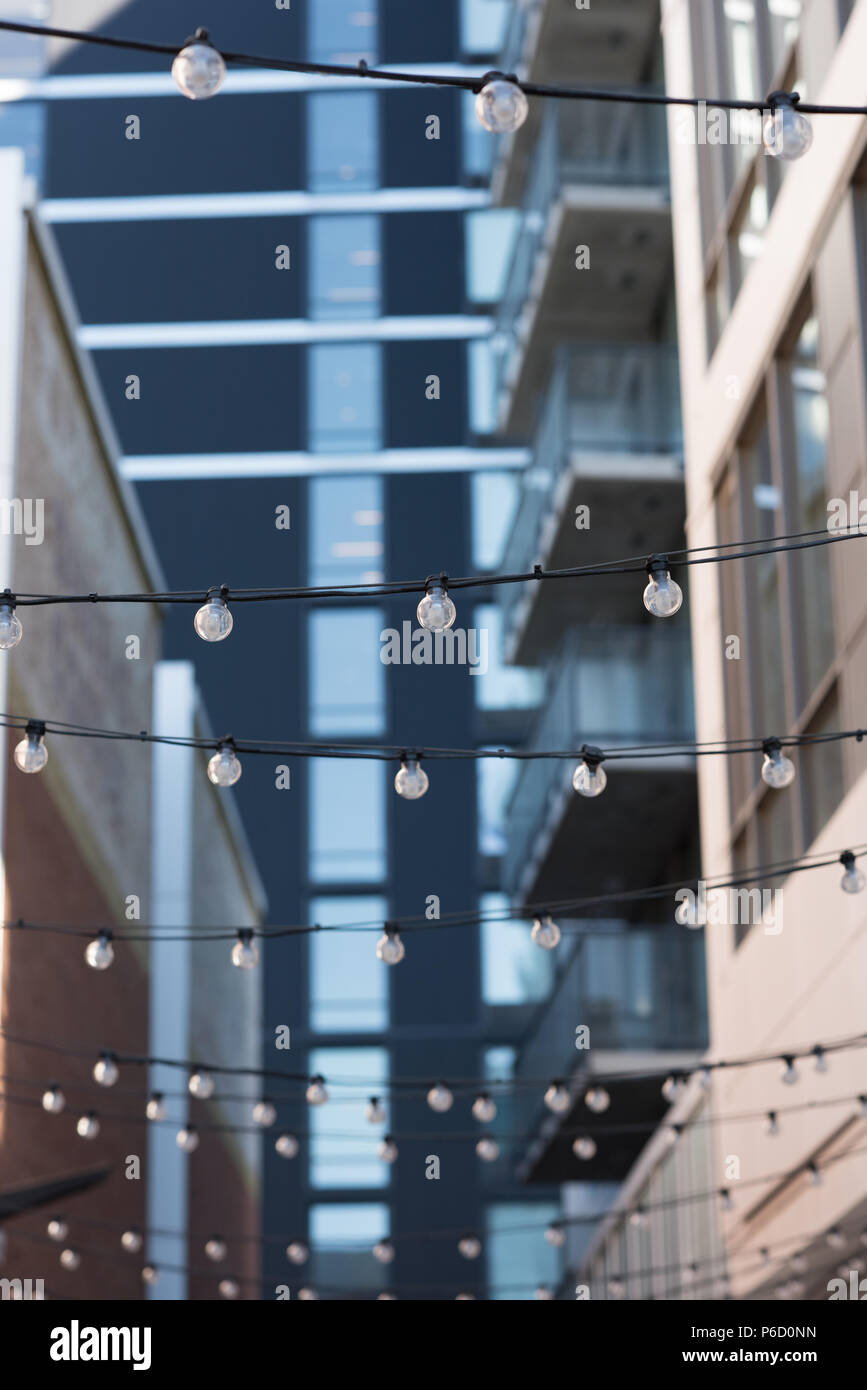 Dekorative Leuchten auf der Straße Stockfoto