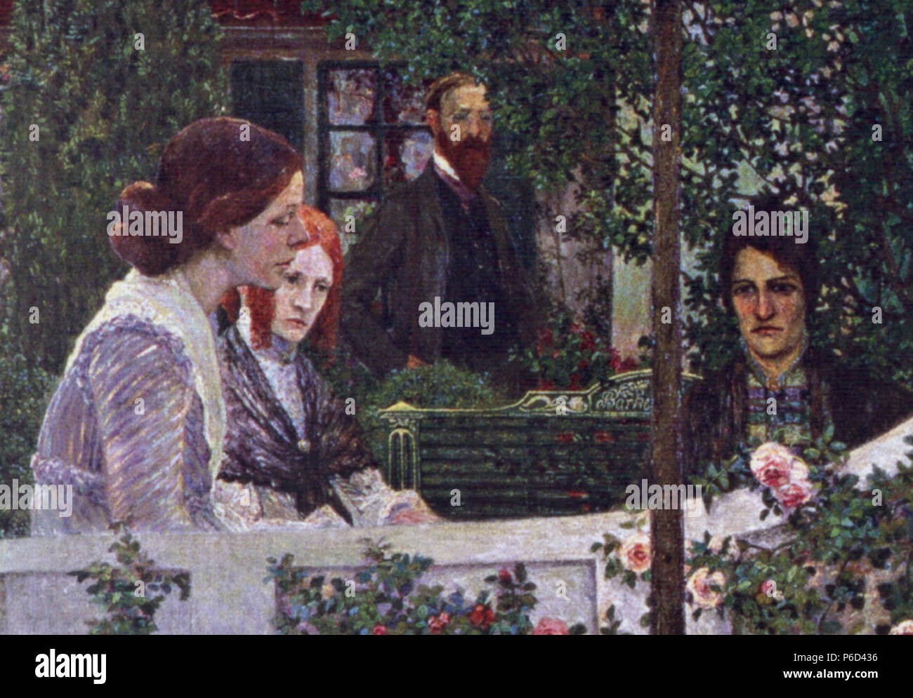 Detail aus: Sommerabend (Das Konzert). Öl auf Leinwand, 175 x 310 cm ...