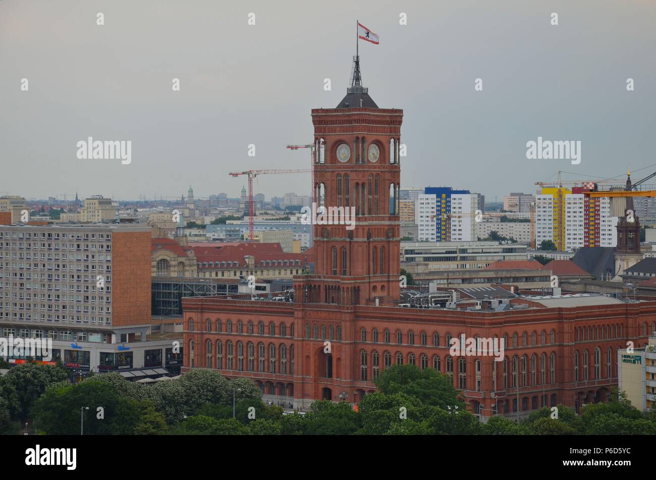 Berlin, Deutschland: Blick von der Kuppel der Kathedrale der Stadt Hall (Rotes Rathaus) Stockfoto