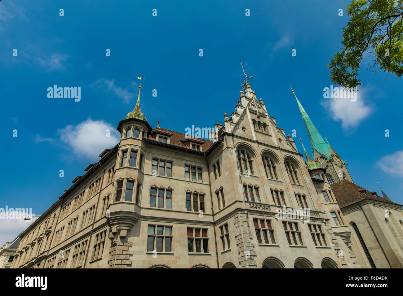 Detail der Zürich City Hall in der Schweiz Stockfoto
