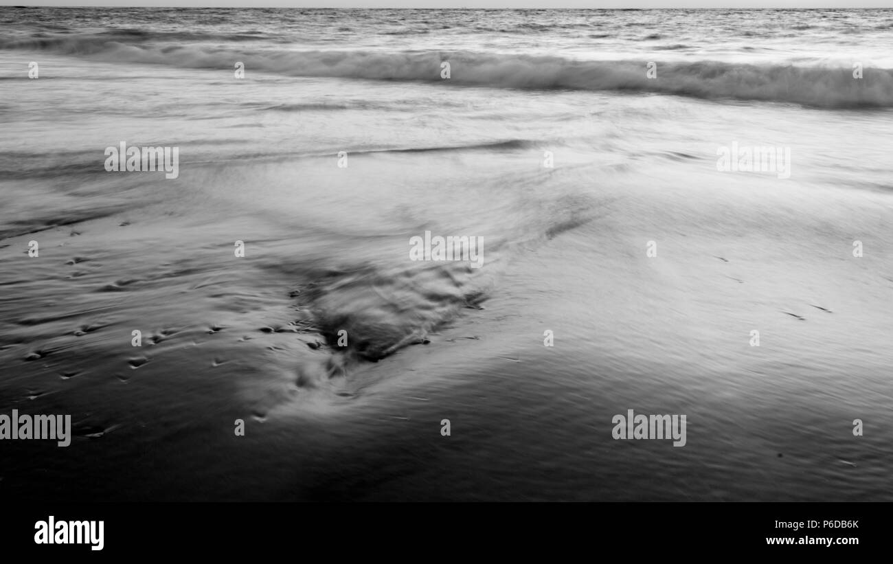 Landschaft Sonnenuntergang am Strand - Strand Palmachim Israel Stockfoto