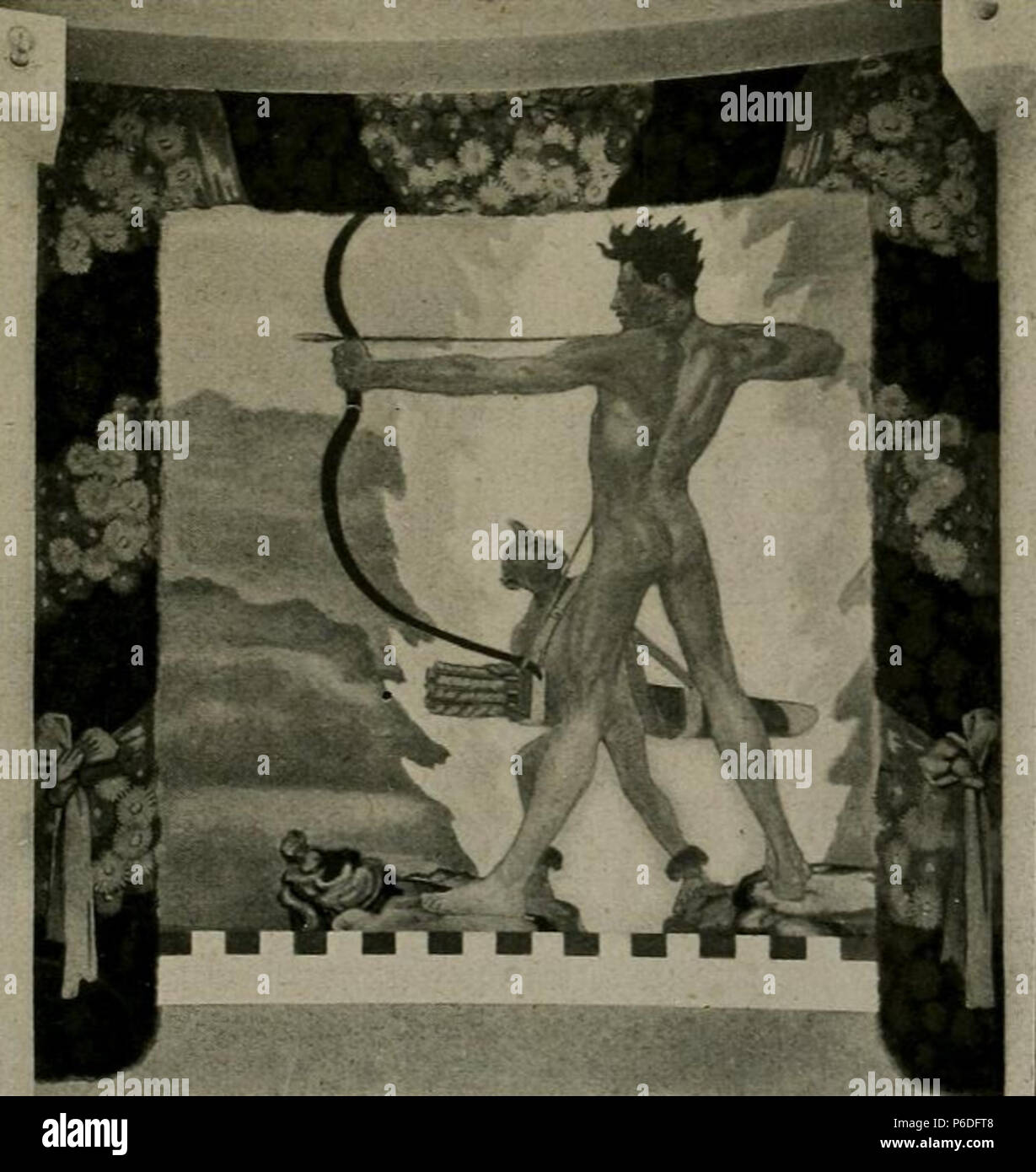 49 Fritz Erler-das Feuer. Fresko im Gartenpavillon der Ausstellung München 1908 Stockfoto