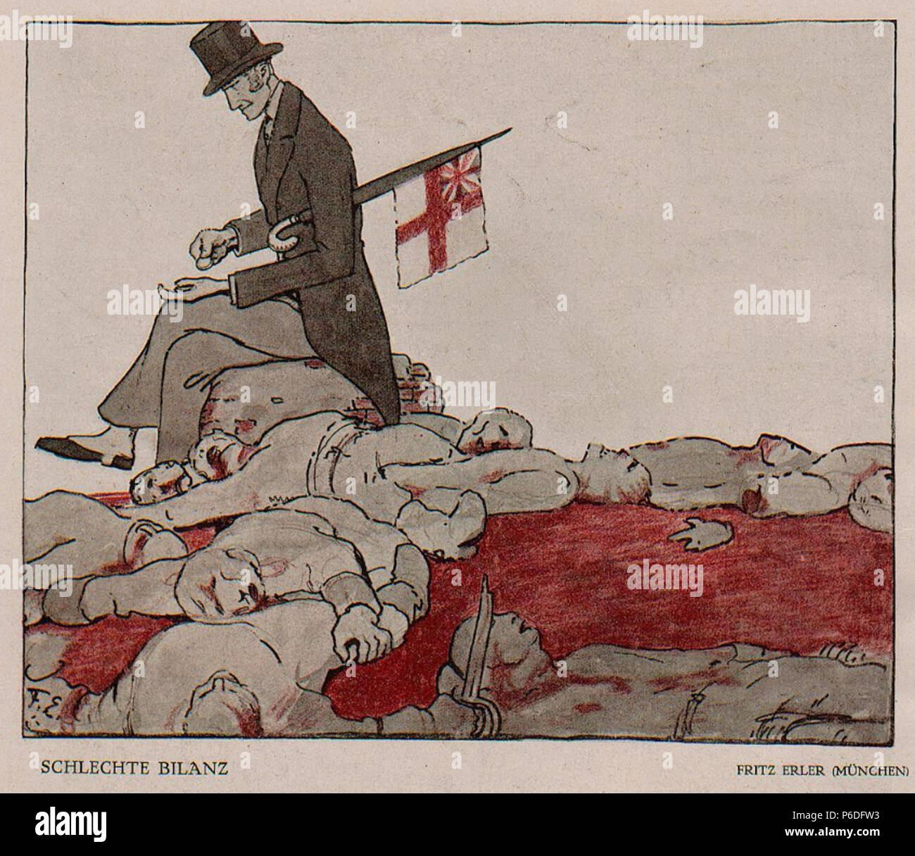 49 Fritz Erler - schlechte Bilanz, 1914 Stockfoto