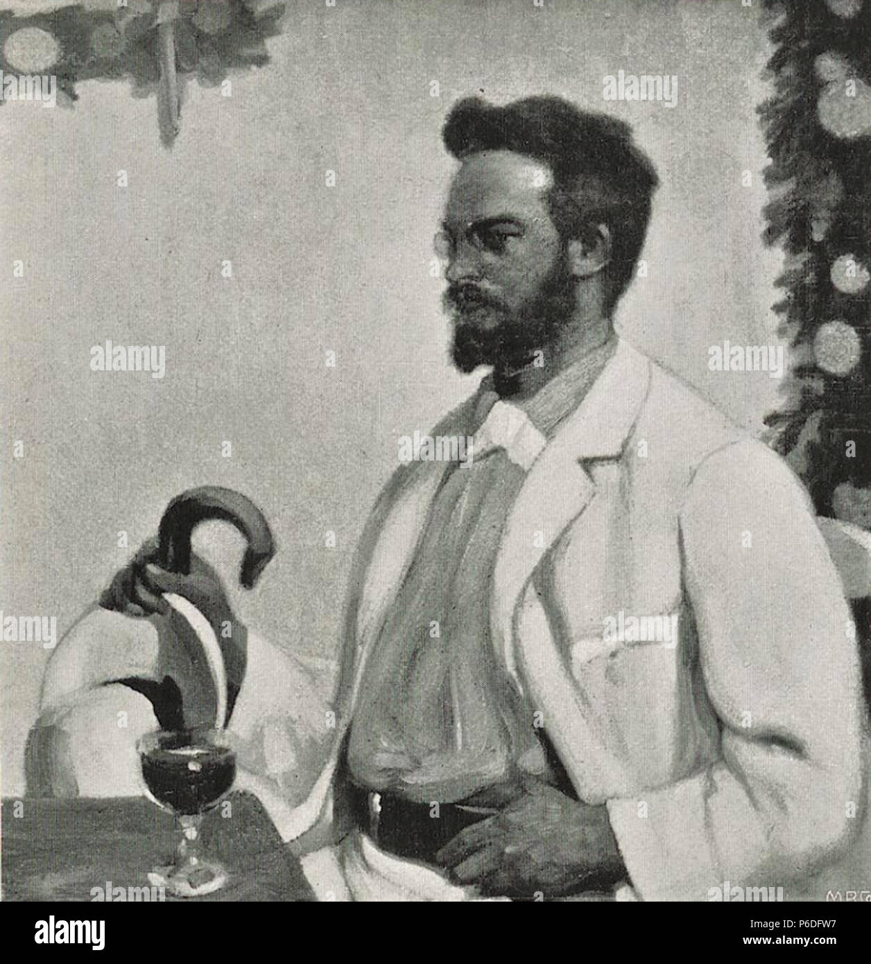 49 Fritz Erler - Selbstbildnis, C. 1904 Stockfoto