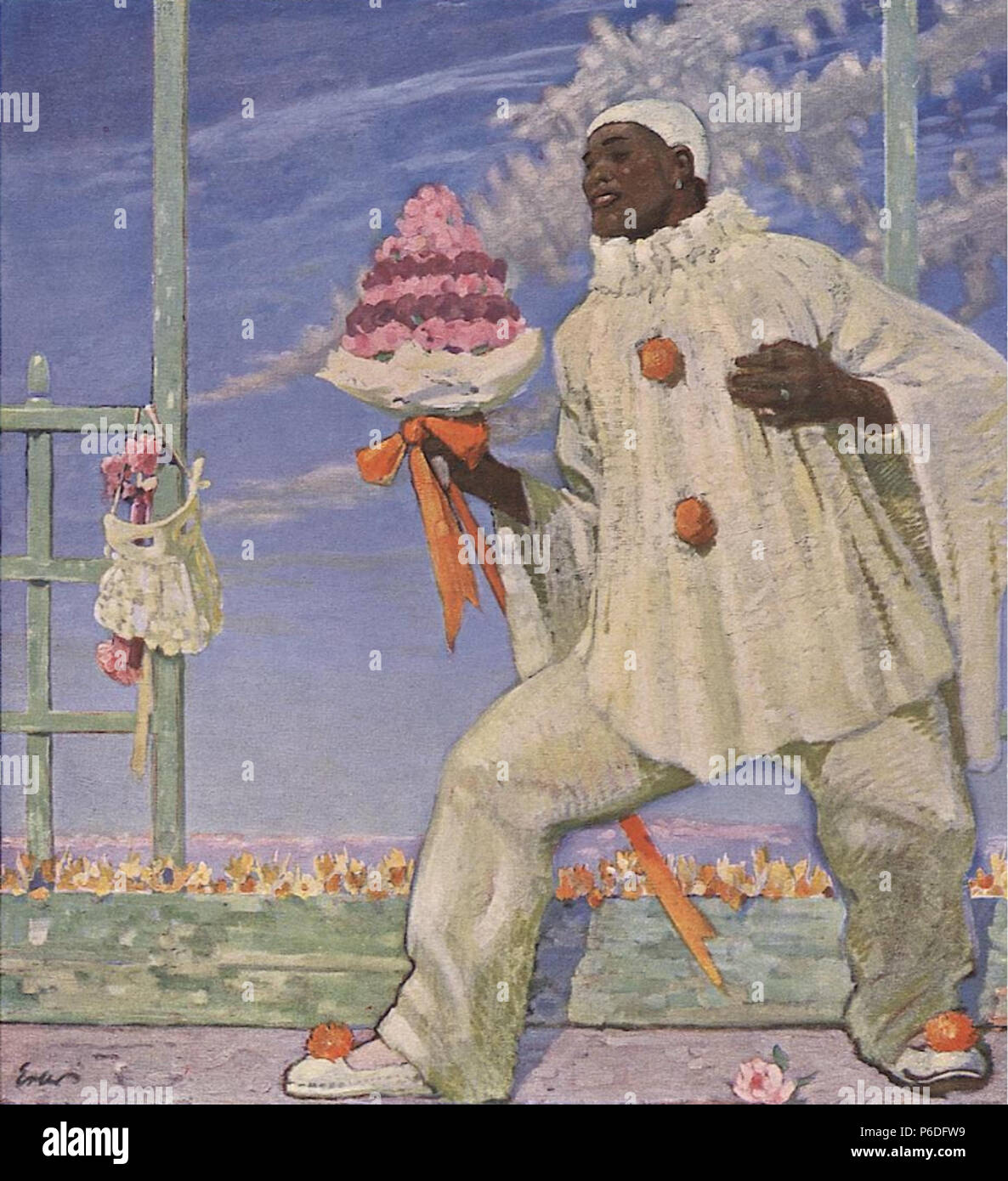 49 Fritz Erler - Schwarzer Pierrot, 1908 Stockfoto