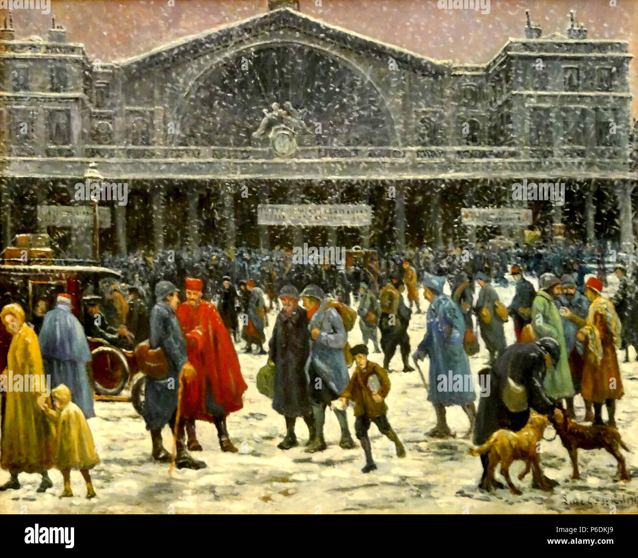 63 Maximilien LUCE, La Gare de l'Est sous la neige, 1917, Musée de l'Hôtel-Dieu, Inv. 98.04.34 Stockfoto