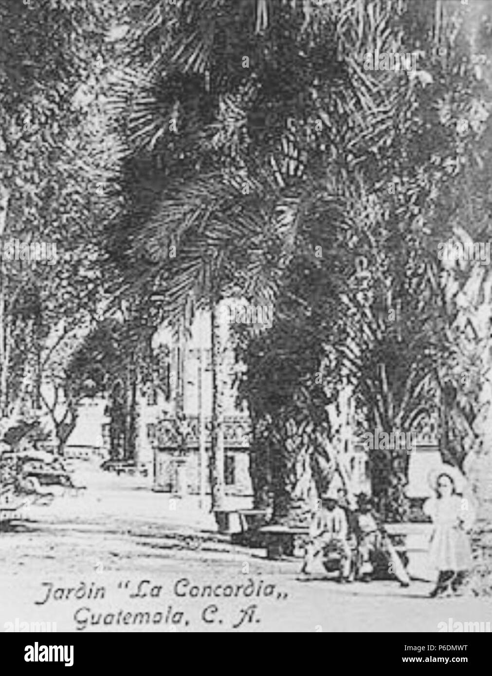 Español: Parque Concordia en la Ciudad de Guatemala. 1910 66 Parquecentenarioc Stockfoto