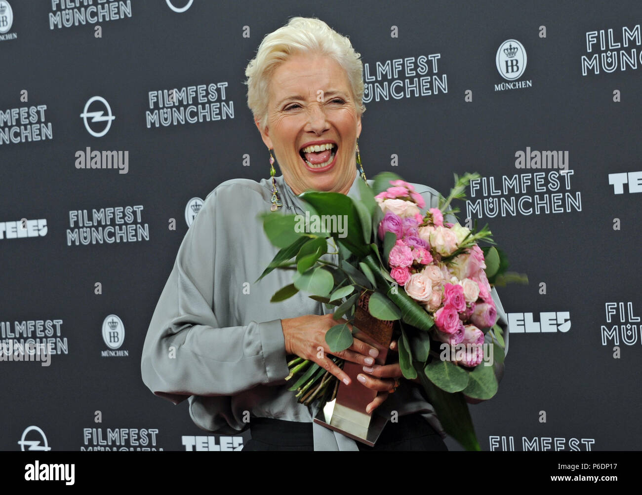München, Deutschland. 29 Juni, 2018. Britische Schauspielerin und Drehbuchautorin Emma Thompson, Erhalt der Munich-Cine Merit Award. Credit: Ursula Düren/dpa/Alamy leben Nachrichten Stockfoto
