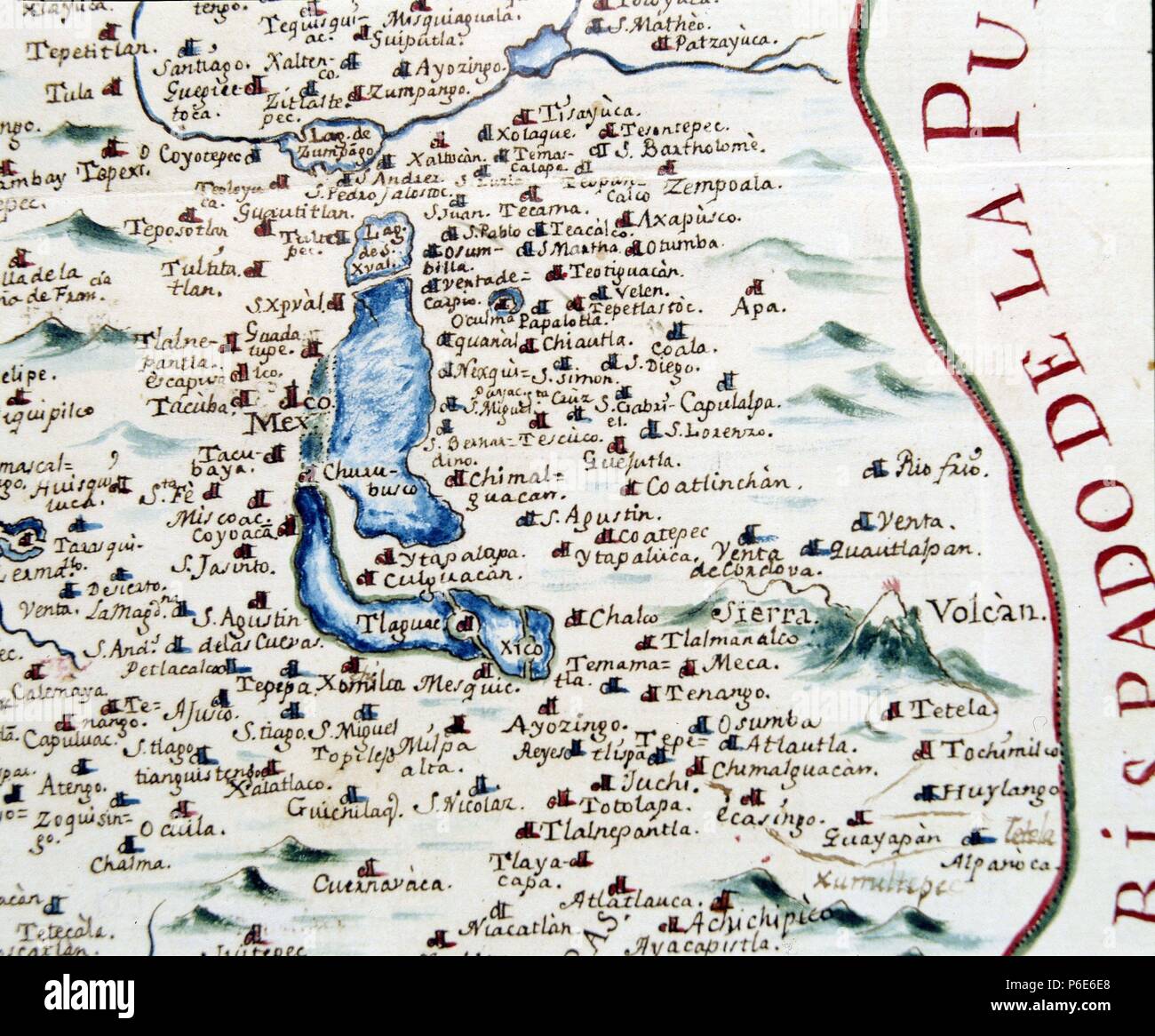 CARTOGRAFIA. PLANO DEL ARZOBISPADO DE MEXICO Y SU LAGUNA, AÑO 1767