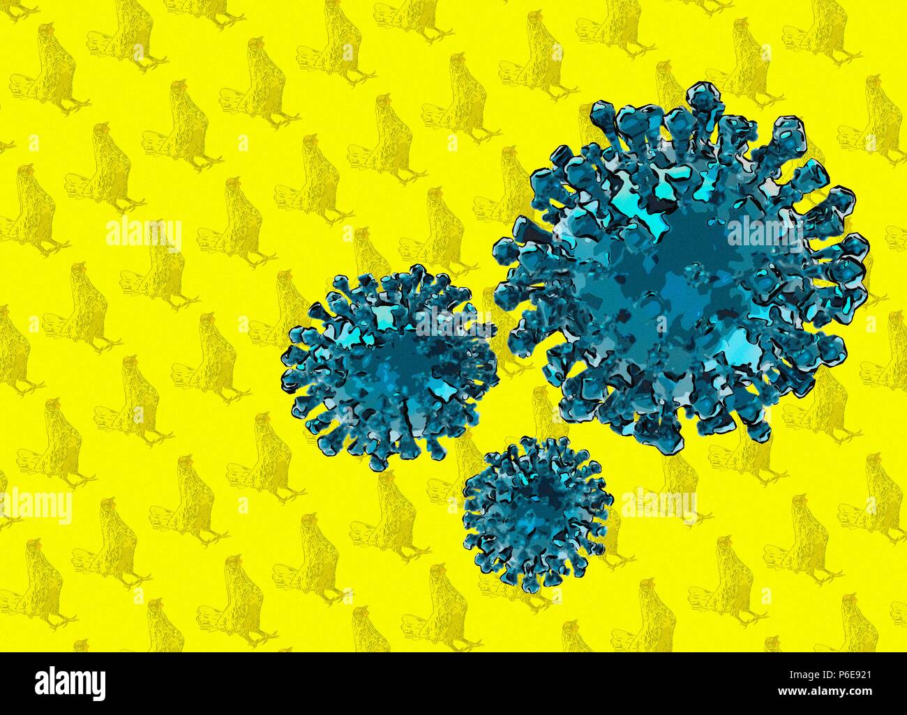 Vogelgrippe, konzeptionelle Darstellung. Stockfoto