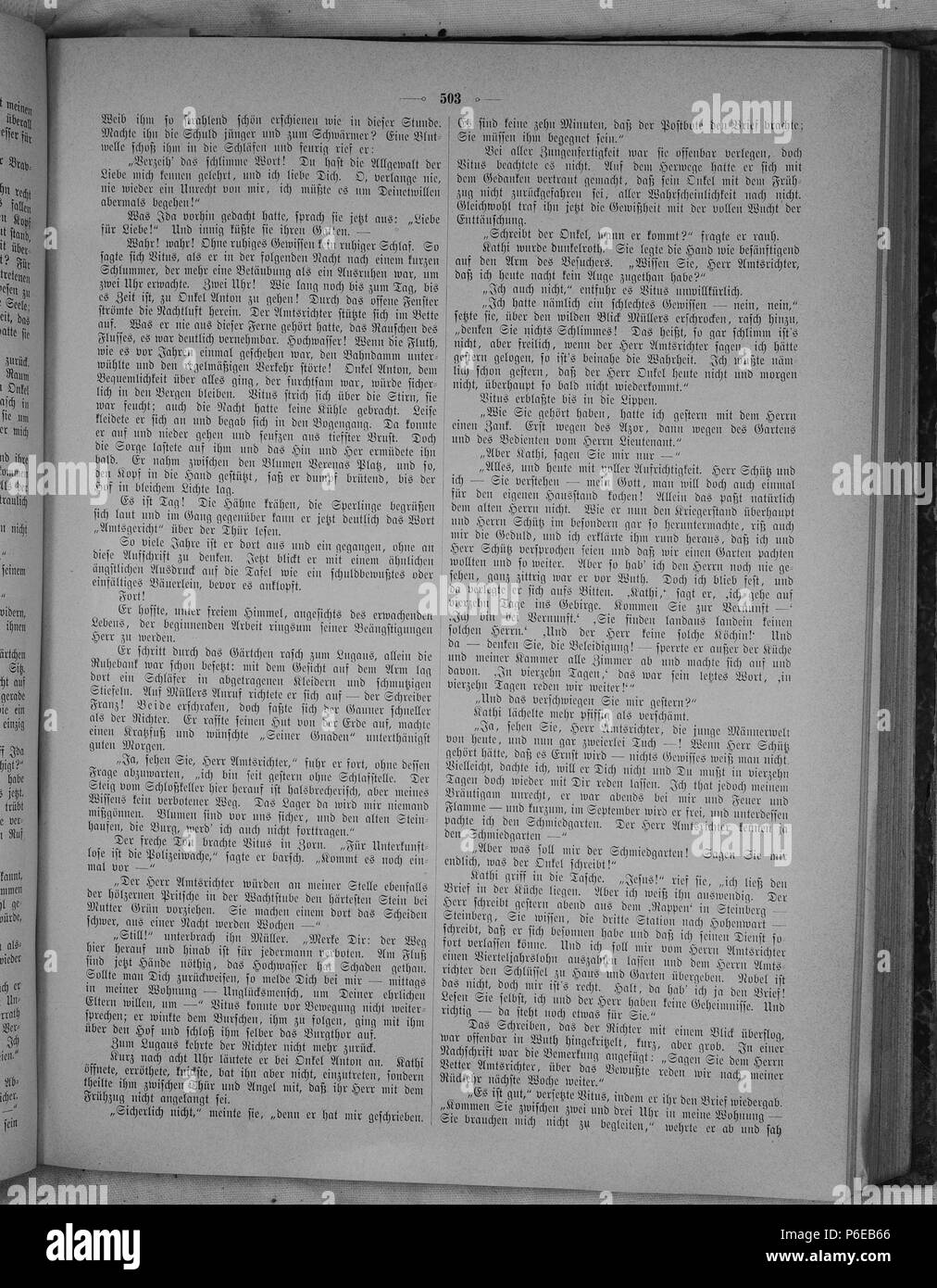 . Gartenlaube sterben. English: Seite 503 aus 'Die Gartenlaube'. Englisch: Seite 503 aus der Zeitschrift Die Gartenlaube für 1891. Extrahierte Bild (falls vorhanden): Datei: Die Gartenlaube (1891) b 503.jpg - Hochauflösende,  2,5 MB. English: keine Bildunterschrift Englisch: keine Bildunterschrift. N/A 15 Gartenlaube (1891) 503 Sterben Stockfoto