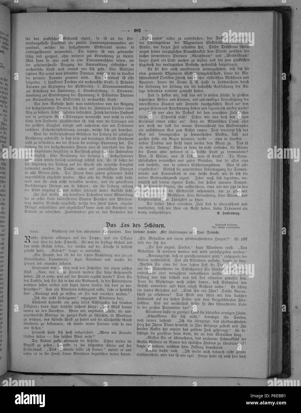 . Gartenlaube sterben. English: Seite 683 aus 'Die Gartenlaube'. Englisch: Seite 683 aus der Zeitschrift Die Gartenlaube für 1891. Extrahierte Bild (falls vorhanden): Datei: Die Gartenlaube (1891) b 683.jpg - Hochauflösende,  2,5 MB. English: keine Bildunterschrift Englisch: keine Bildunterschrift. N/A 16 Gartenlaube (1891) 683 Sterben Stockfoto