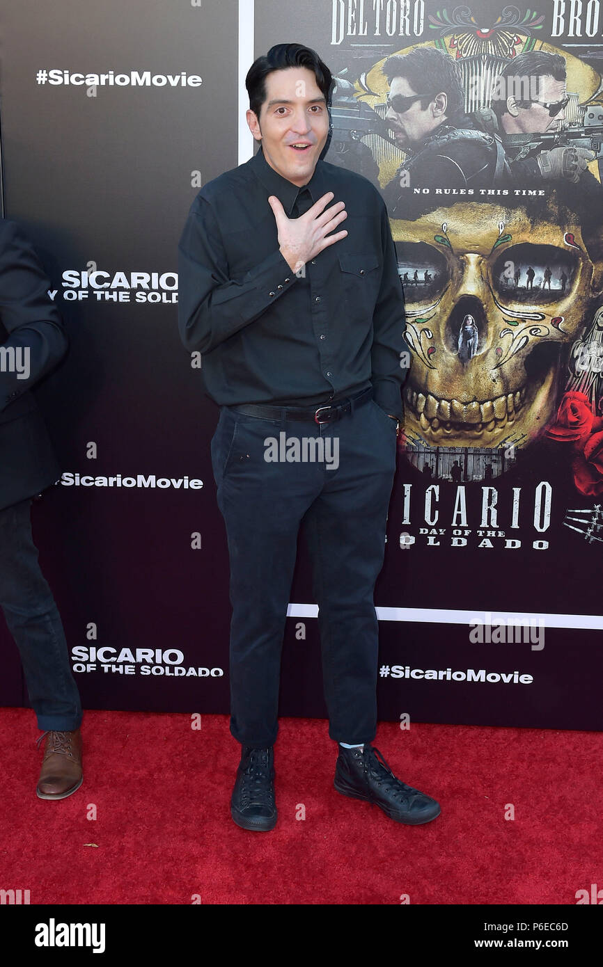 David Dastmalchian Teilnahme an Der icario: Tag der Soldado 'Premiere bei Westwood Regency Dorf Theater am 26. Juni 2018 in Los Angeles, Kalifornien. Stockfoto