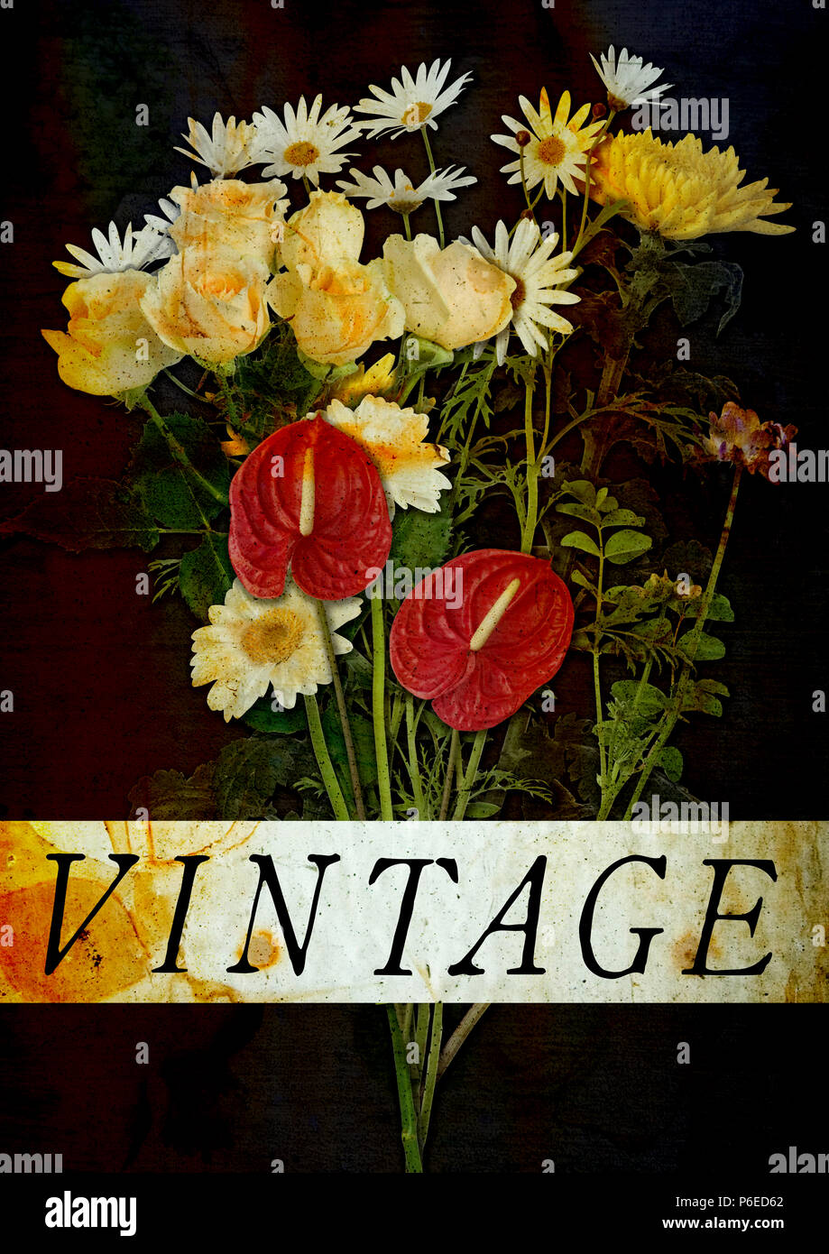 Vintage Blumen Stockfoto