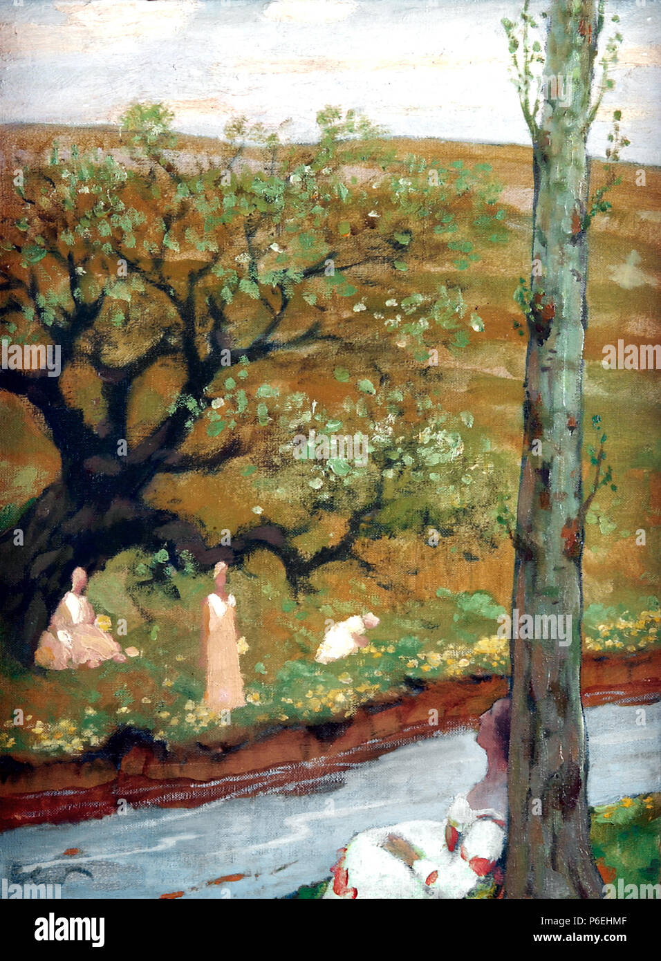 49 Fritz Erler-Im Frühling Stockfoto