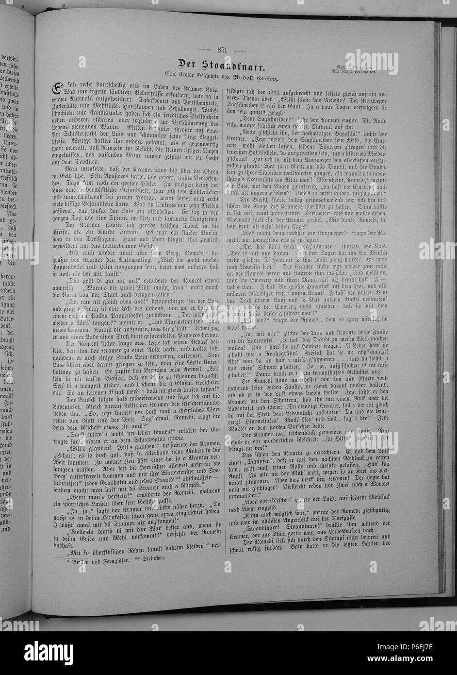 . Gartenlaube sterben. English: Seite 851 aus 'Die Gartenlaube'. Englisch: Seite 851 von Zeitschrift Die Gartenlaube für 1897. Extrahierte Bild (falls vorhanden): Datei: Die Gartenlaube (1897) b 851.jpg - Hochauflösende,  2,5 MB. English: keine Bildunterschrift Englisch: keine Bildunterschrift. N/A 32 Gartenlaube (1897) 851 Sterben Stockfoto