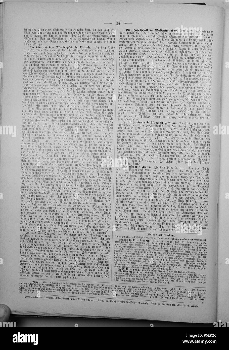 . Gartenlaube sterben. English: Seite 164 aus 'Die Gartenlaube'. Englisch: Seite 164 aus der Zeitschrift Die Gartenlaube für das Jahr 1895. Extrahierte Bild (falls vorhanden): Datei: Die Gartenlaube (1895) b 164.jpg - Hochauflösende,  2,5 MB. English: keine Bildunterschrift Englisch: keine Bildunterschrift. N/A 19 Gartenlaube (1895) 164 Sterben Stockfoto