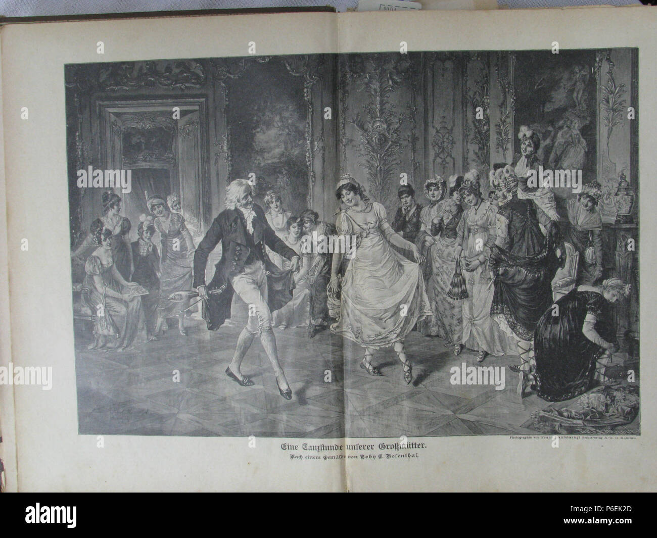 . Gartenlaube sterben. Ausdruck Fehler: nicht erkanntes Wort 'b'. English: Bildunterschrift: "Eine Tanzstunde unserer Großmütter. / 1963 Grafik von Toby E.Rosenthal." Englisch: Bildunterschrift: "Eine Tanzstunde unserer Großmütter. / 1963 Grafik von Toby E.Rosenthal.". N/A17 Gartenlaube (1891) b012 Sterben Stockfoto