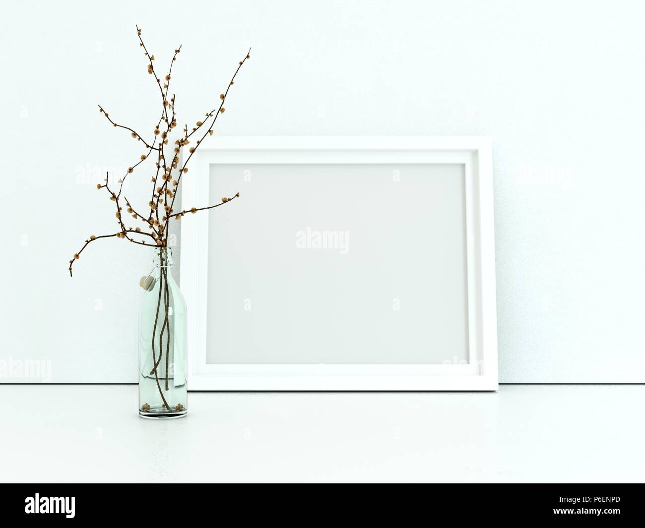 Poster produkt design mockup. Leeren Rahmen mockup. Stockfoto