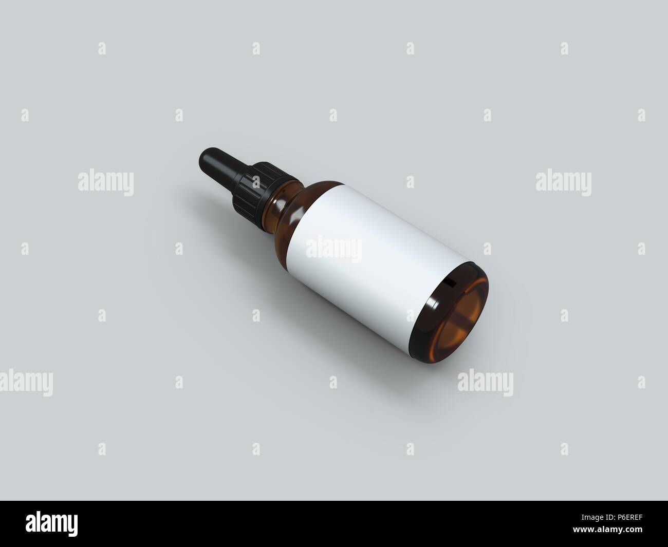 Dropper Flasche Mock-Up - leeres Etikett Stockfoto