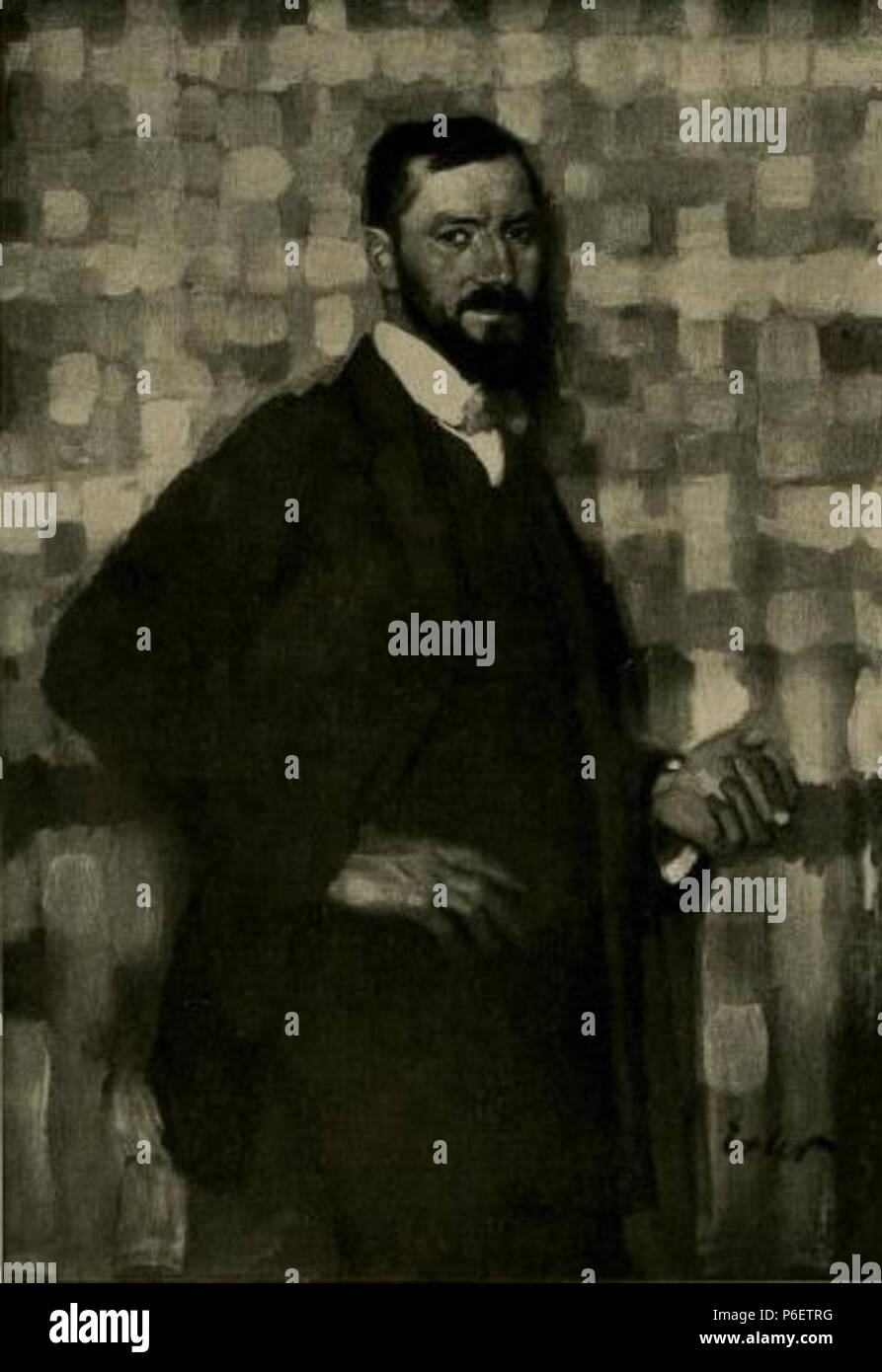 Fritz Erler: Der Bildhauer Theodor von Gosen, 1908. 1908 49 Fritz Erler - Bildhauer Theodor von Gosen, 1908 Stockfoto