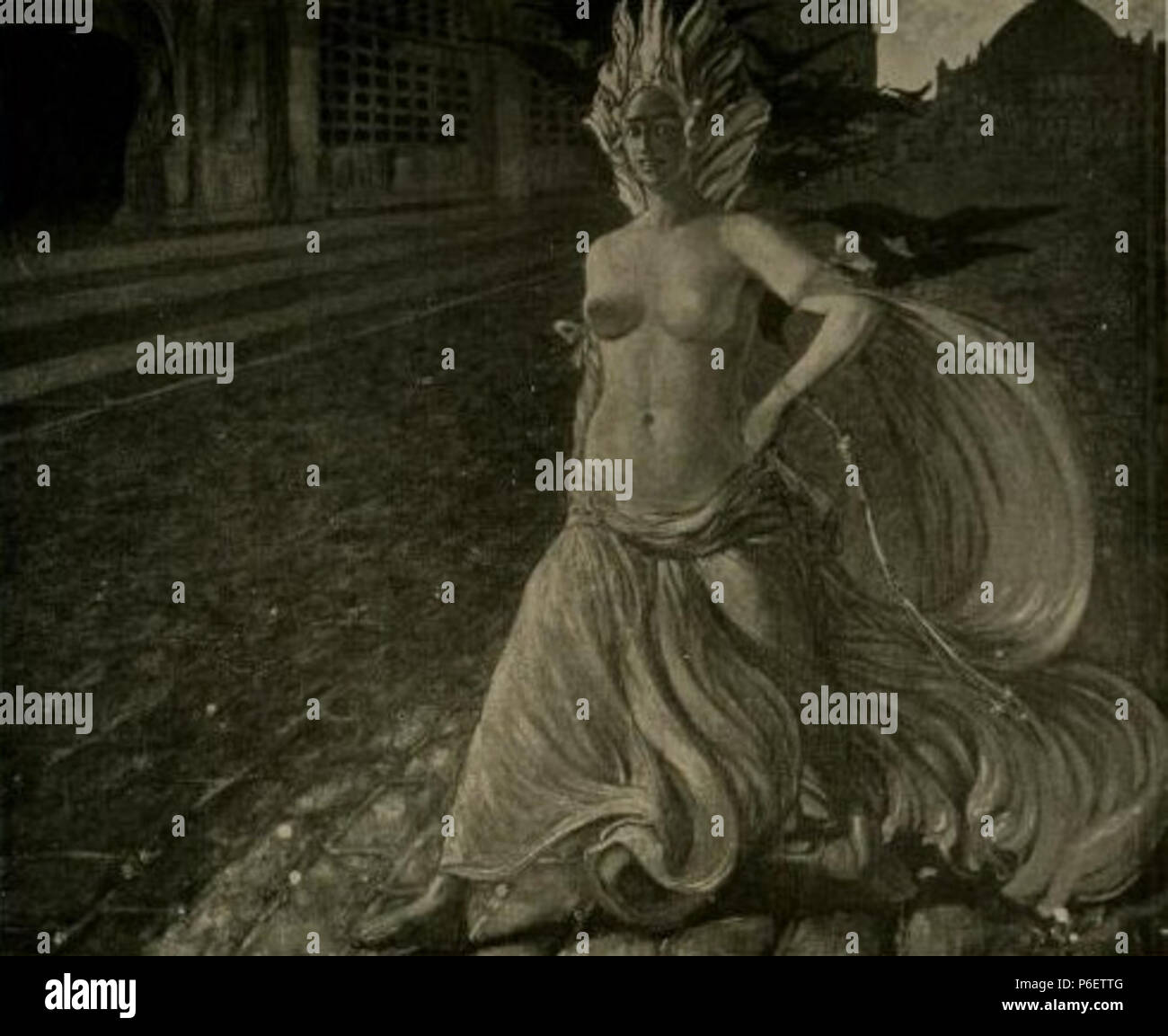 49 Fritz Erler - Pest sterben. Mittelstück des Triptychongemäldes 1899-1901 Stockfoto