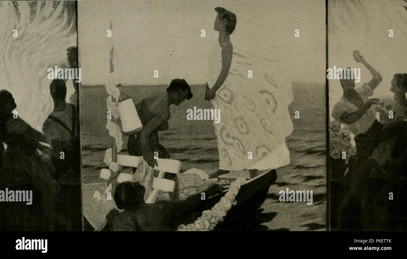 Fritz Erler - Sonnwendfeier, Triptychon 1903. 1903 49 Fritz Erler - Sonnwendfeier, 1903 Stockfoto