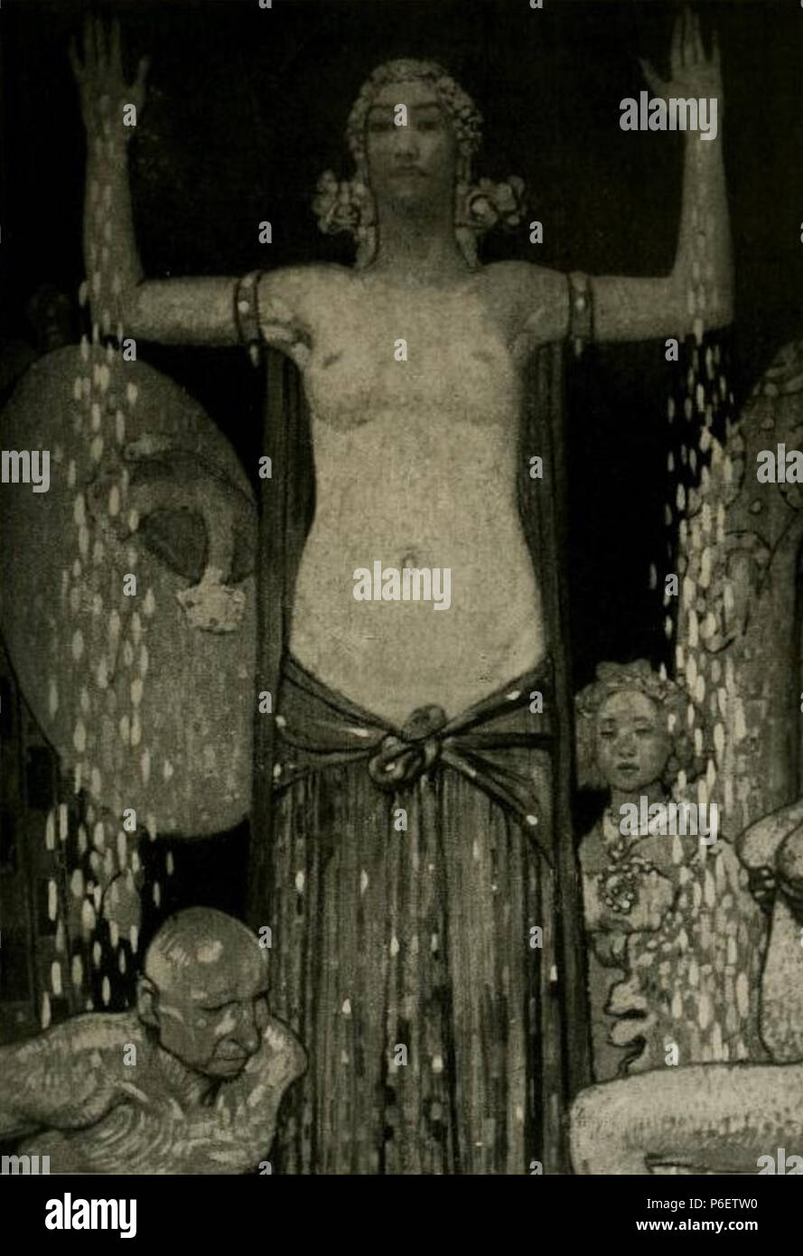 49 Fritz Erler - Ausschnitt aus dem Gobelinentwurf für den Saal der Goldschmiede auf der Ausstellung München 1908 Stockfoto