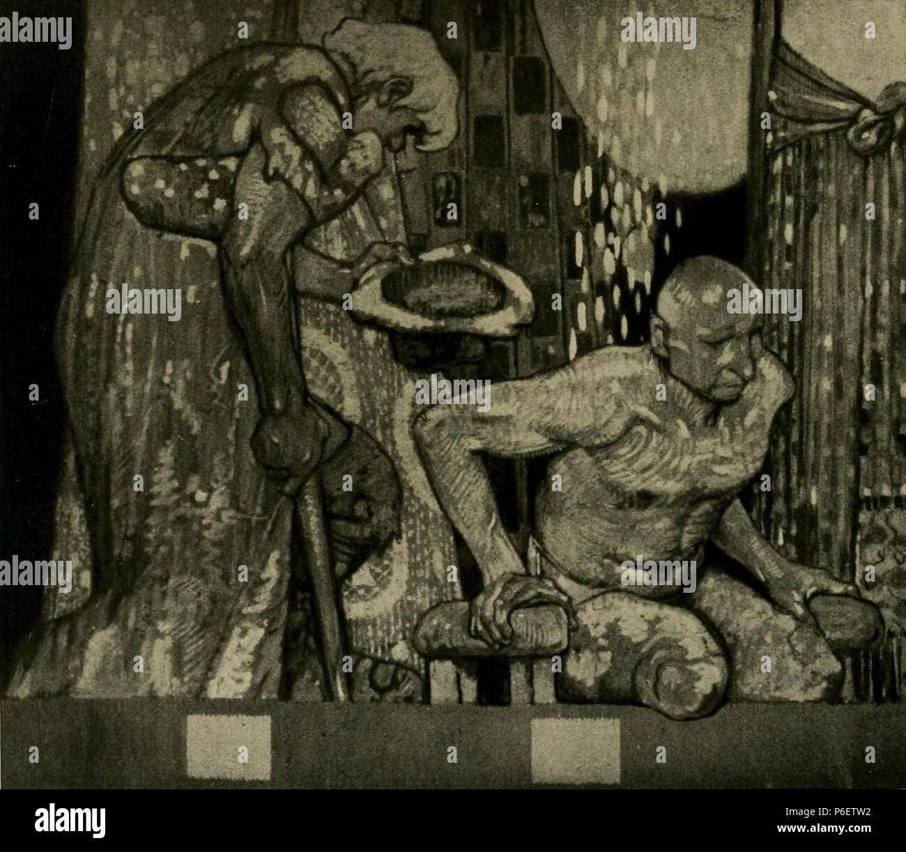 49 Fritz Erler - Ausschnitt aus dem Gobelinentwurf für den Saal der Goldschmiede auf der Ausstellung München 1908 (2) Stockfoto