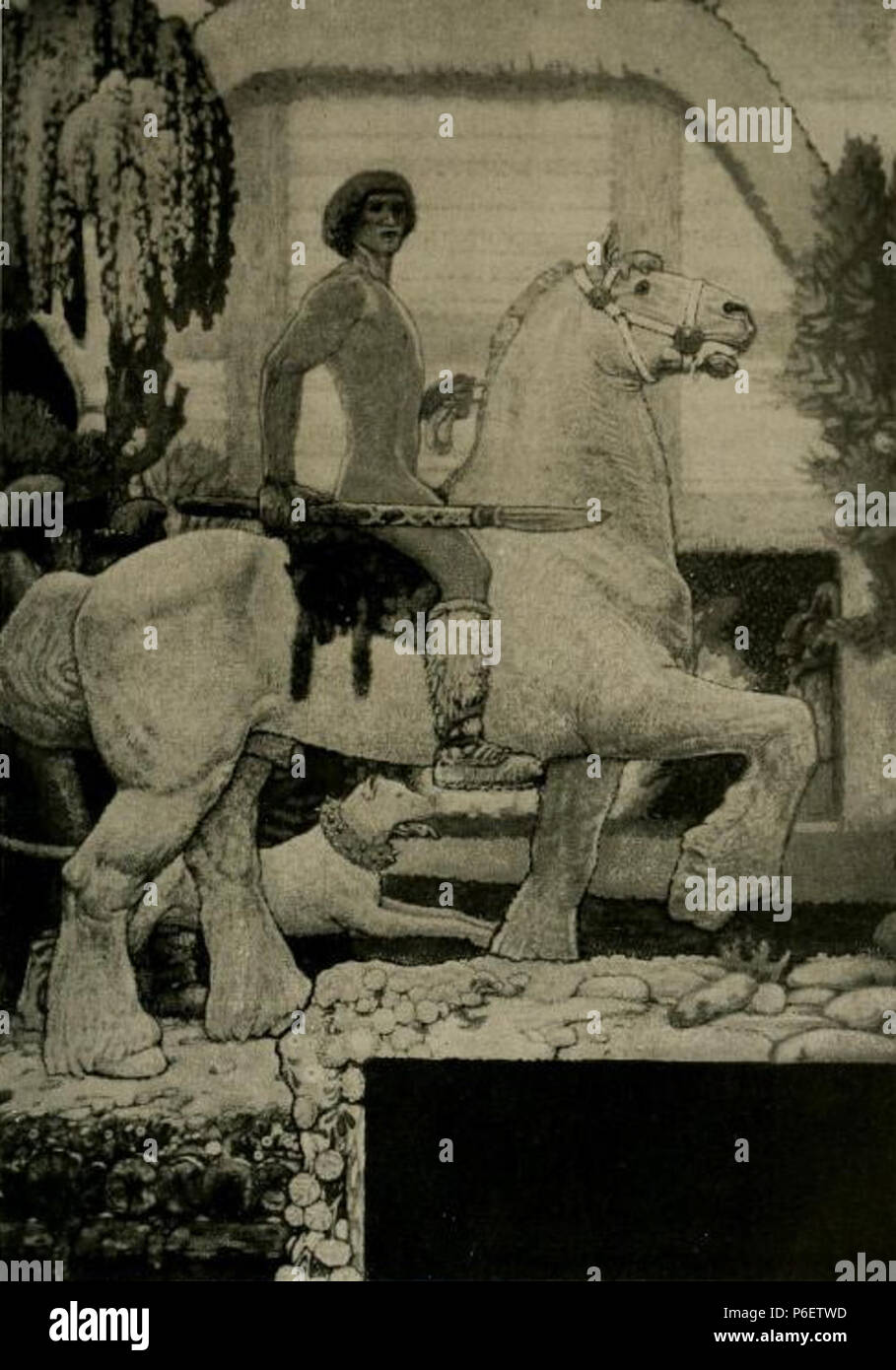 Fritz Erler - Ausschnitt aus den Wandbildern im Festsaal des Neuen Rathauses in Hannover, 1913. 1913 49 Fritz Erler - Ausschnitt aus den Wandbildern im Festsaal des Neuen Rathauses in Hannover, 1913 (4) Stockfoto