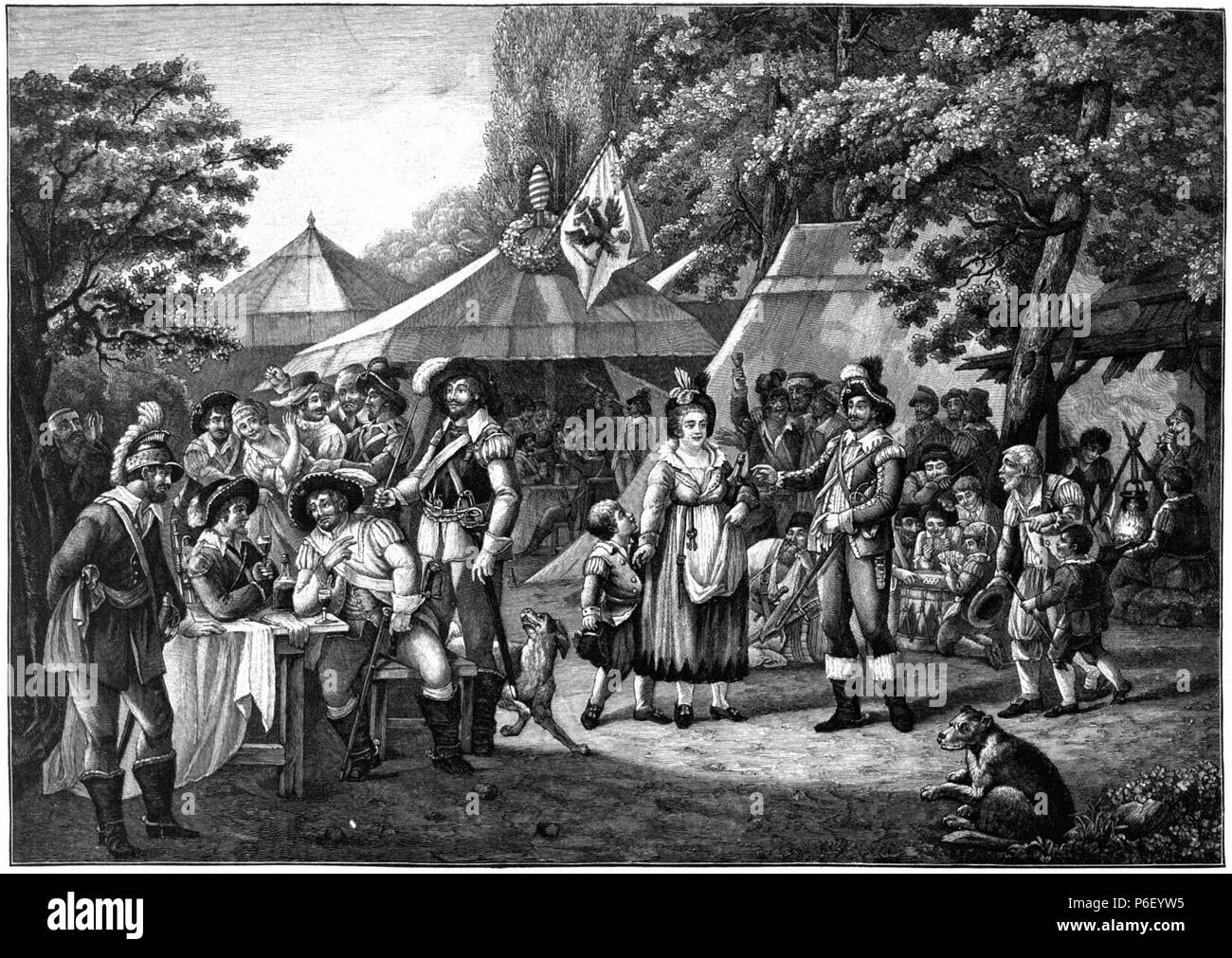 . Gartenlaube sterben. Ausdruck Fehler: nicht erkanntes Wort 'die'. English: Bildunterschrift: "Wallensteins Lager" Englisch: Bildunterschrift: "Wallensteins Lager". N/A38 Gartenlaube (1898) b 0653 sterben Stockfoto