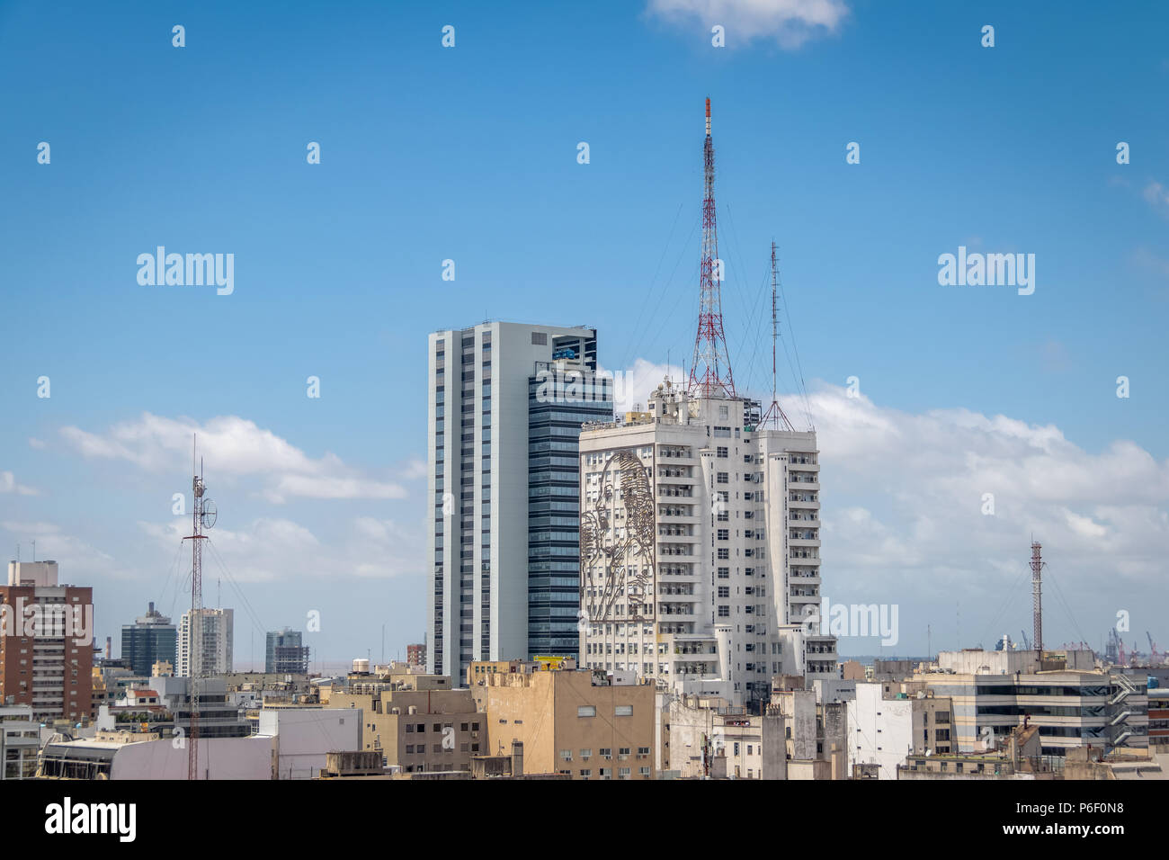Luftaufnahme von Buenos Aires und Ministerium für Gesundheit Gebäude - Buenos Aires, Argentinien Stockfoto