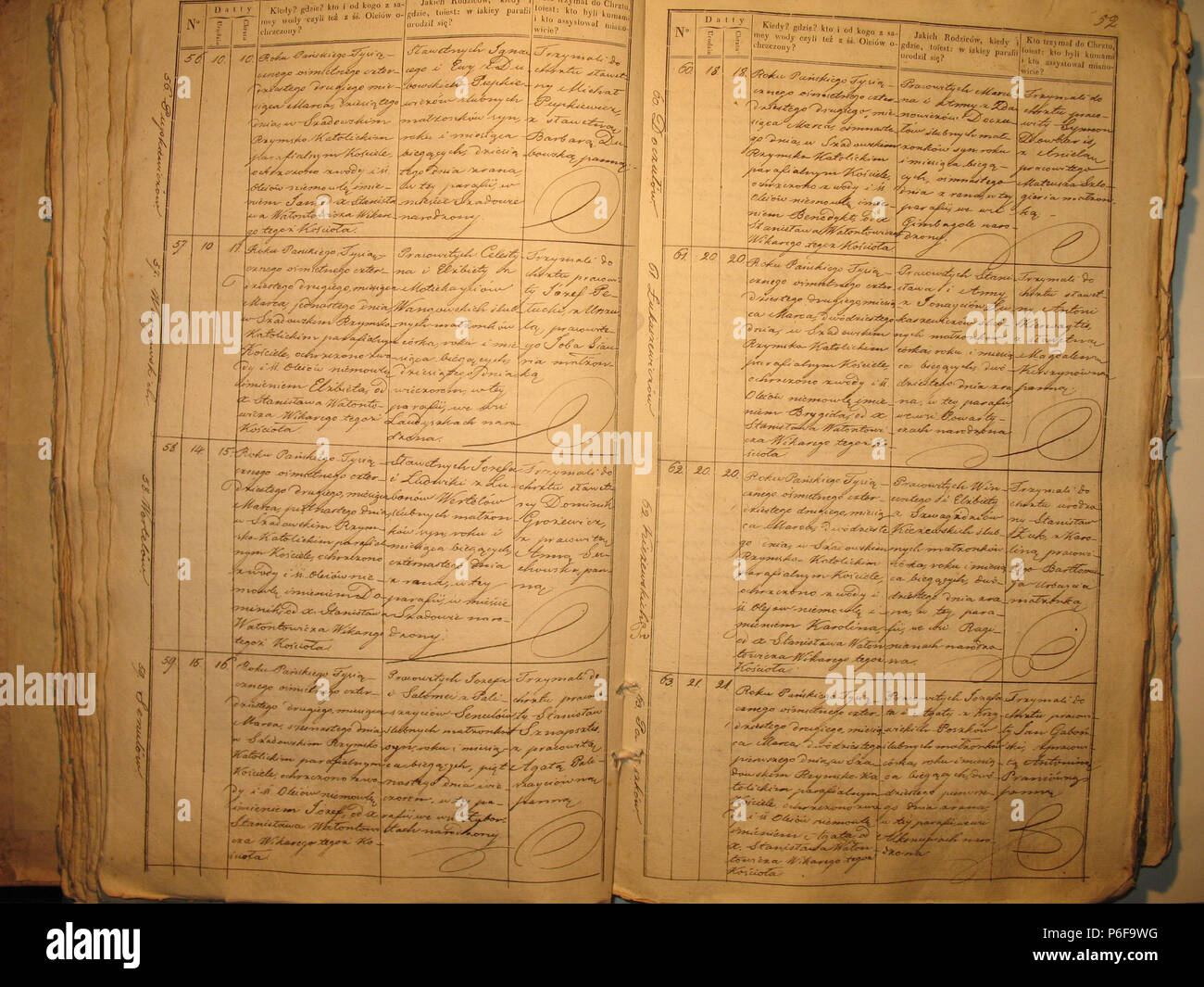 94 Šeduvos RKB 1840-1847 krikšto metrikų knyga 052 Stockfoto