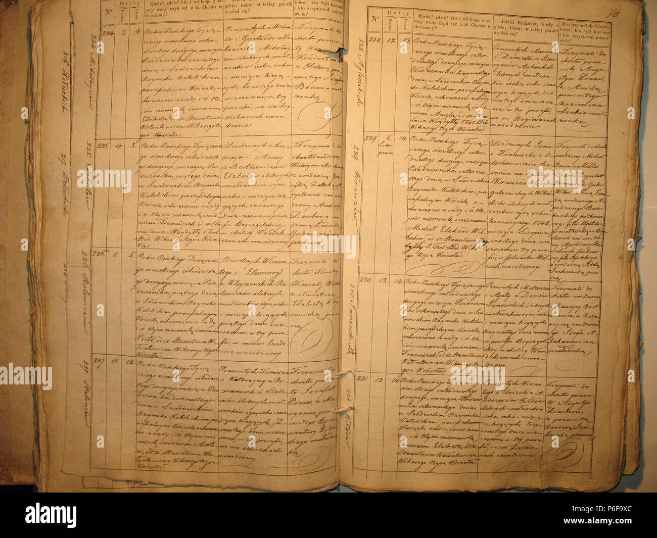 94 Šeduvos RKB 1840-1847 krikšto metrikų knyga073 Stockfoto