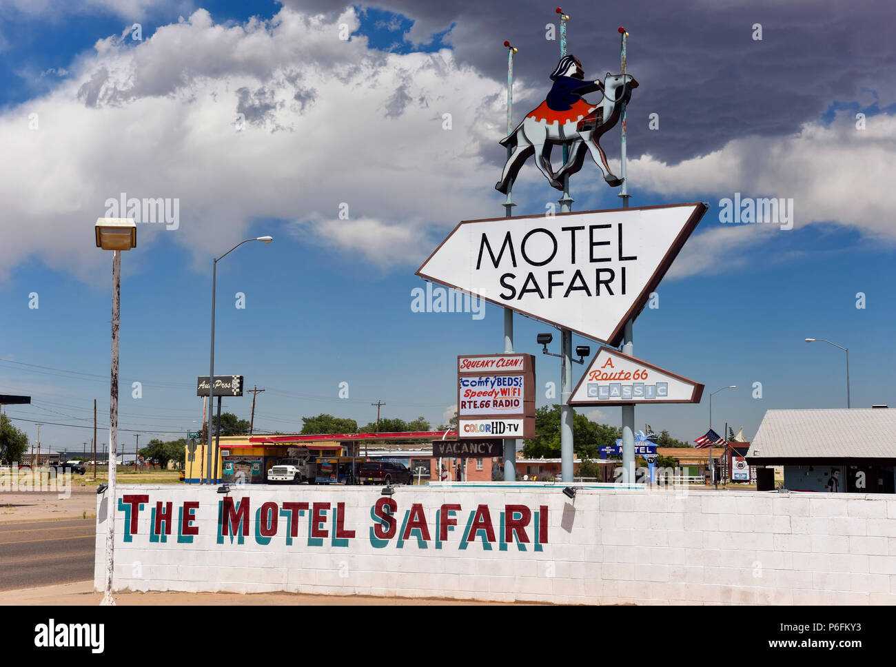 Das Motel Safari in Santa Fe, New Mexico, USA Stockfoto