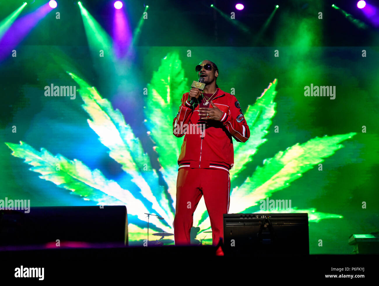 Napa, Kalifornien, 26. Mai 2018, Snoop Dogg auf der Bühne im Jahr 2018 BottleRock Festival in Napa, Kalifornien, Kredit: Ken Howard/Alamy Stockfoto