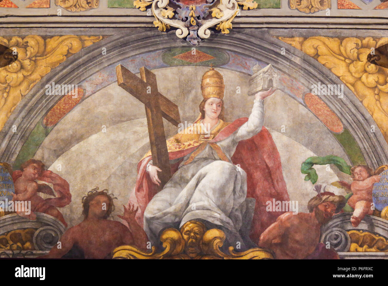 17. Jahrhundert Fresko in der Kirche des Hl. Nikolaus und der hl. Petrus von Verona in Valencia, Spanien Stockfoto