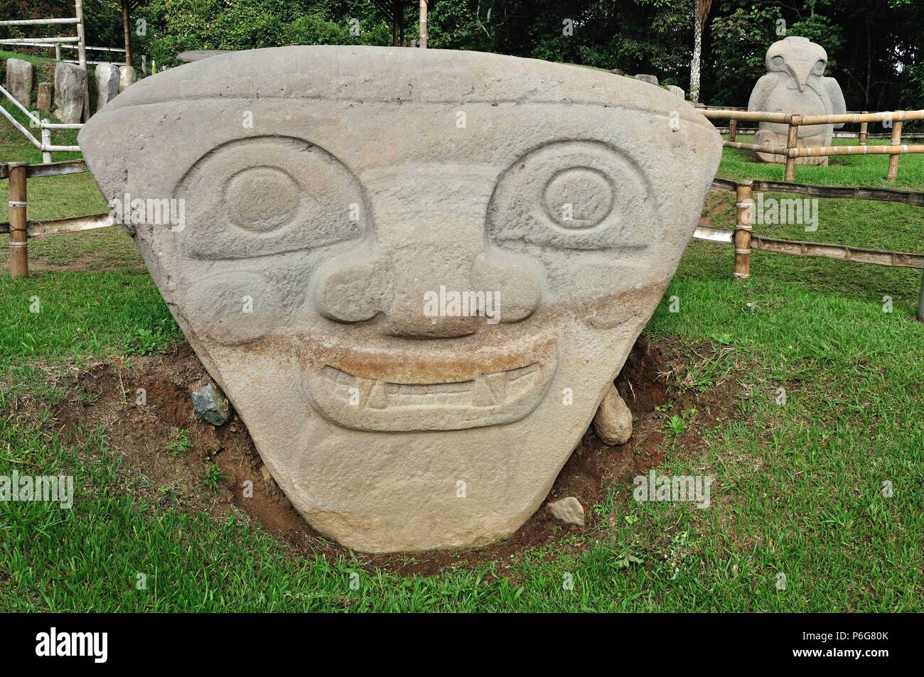 Archäologischer Park von San Agustin. Departement Huila. Kolumbien. Stockfoto