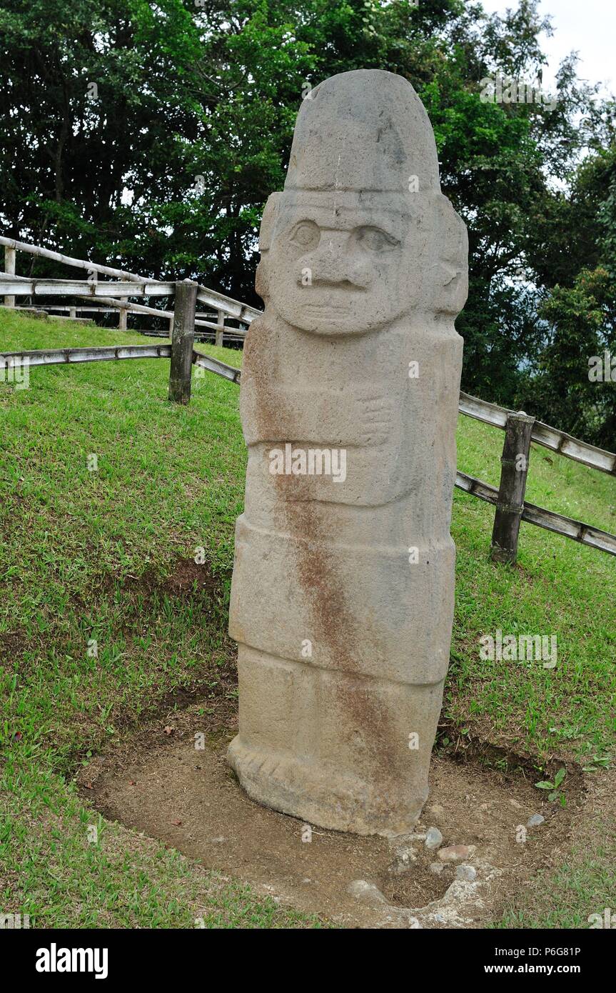 Archäologischer Park von San Agustin. Departement Huila. Kolumbien. Stockfoto