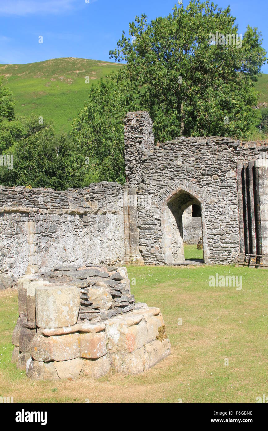 Valle Crucis Abbey. Tal des Kreuzes Llantysilio Stockfoto